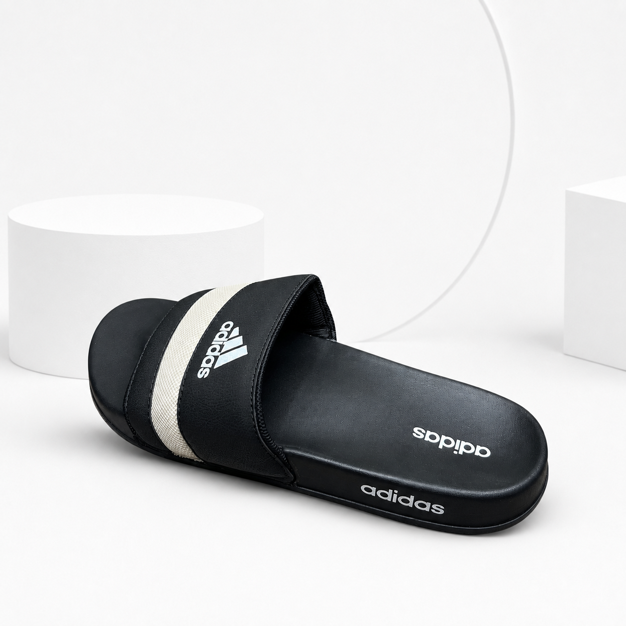 Adillette Comfort Slides (Black)
