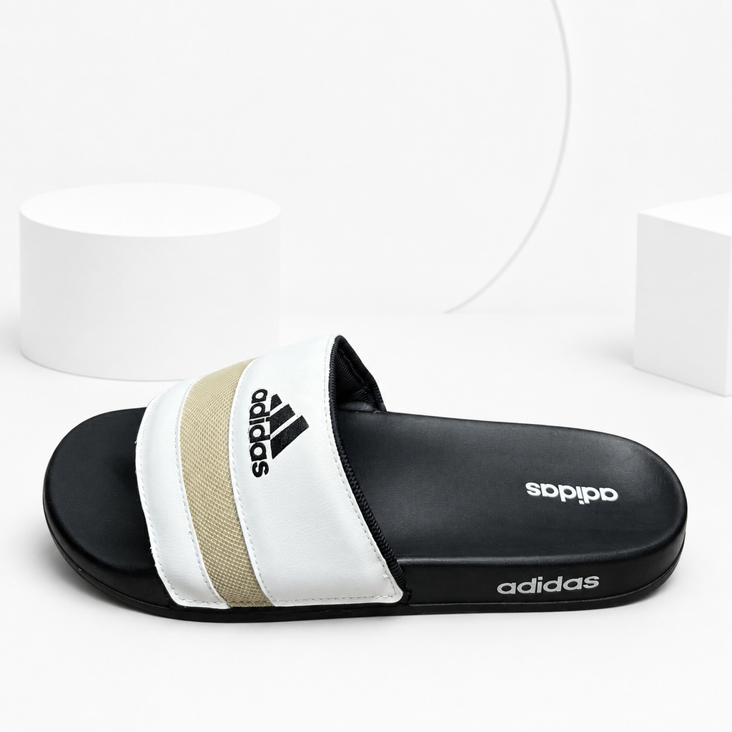 Adillette Comfort Slides (White)