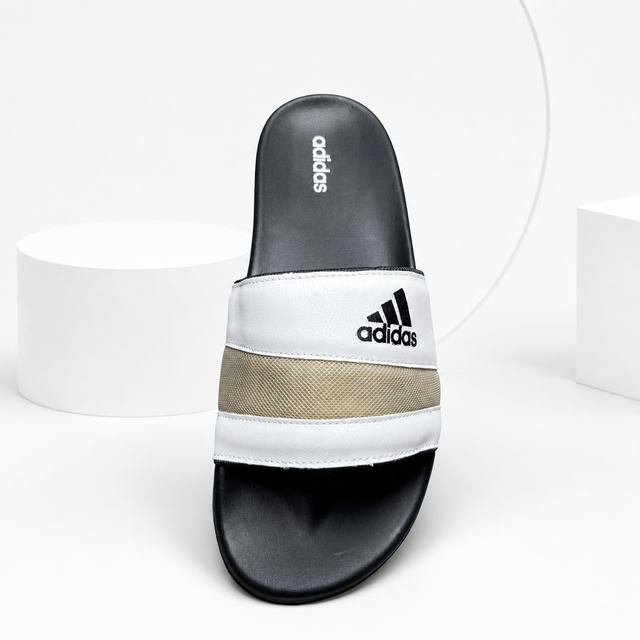 Adillette Comfort Slides (White)