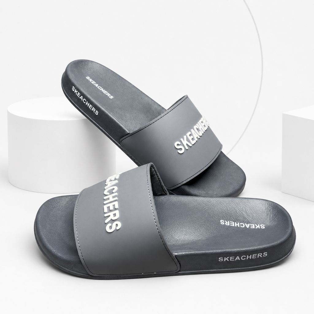 Skketchers Comfort Slides (Grey)