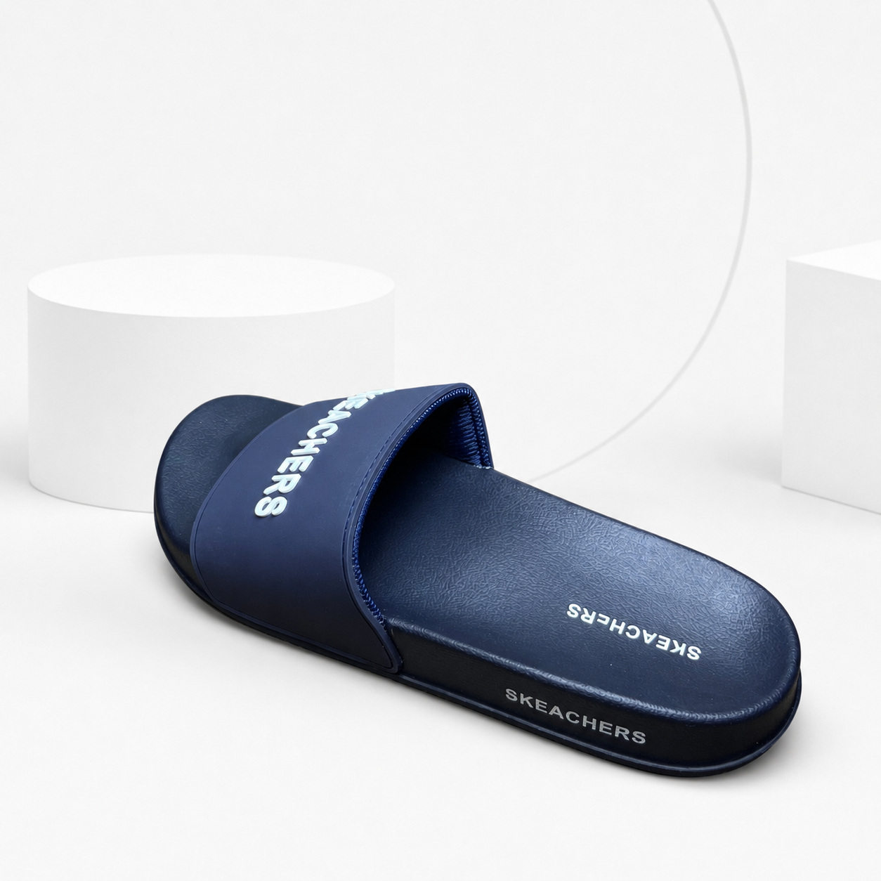 Skketchers Comfort Slides (Navy)