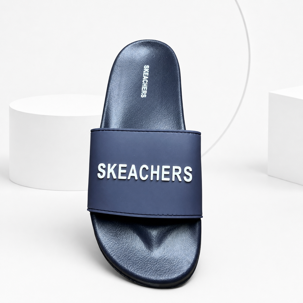 Skketchers Comfort Slides (Navy)