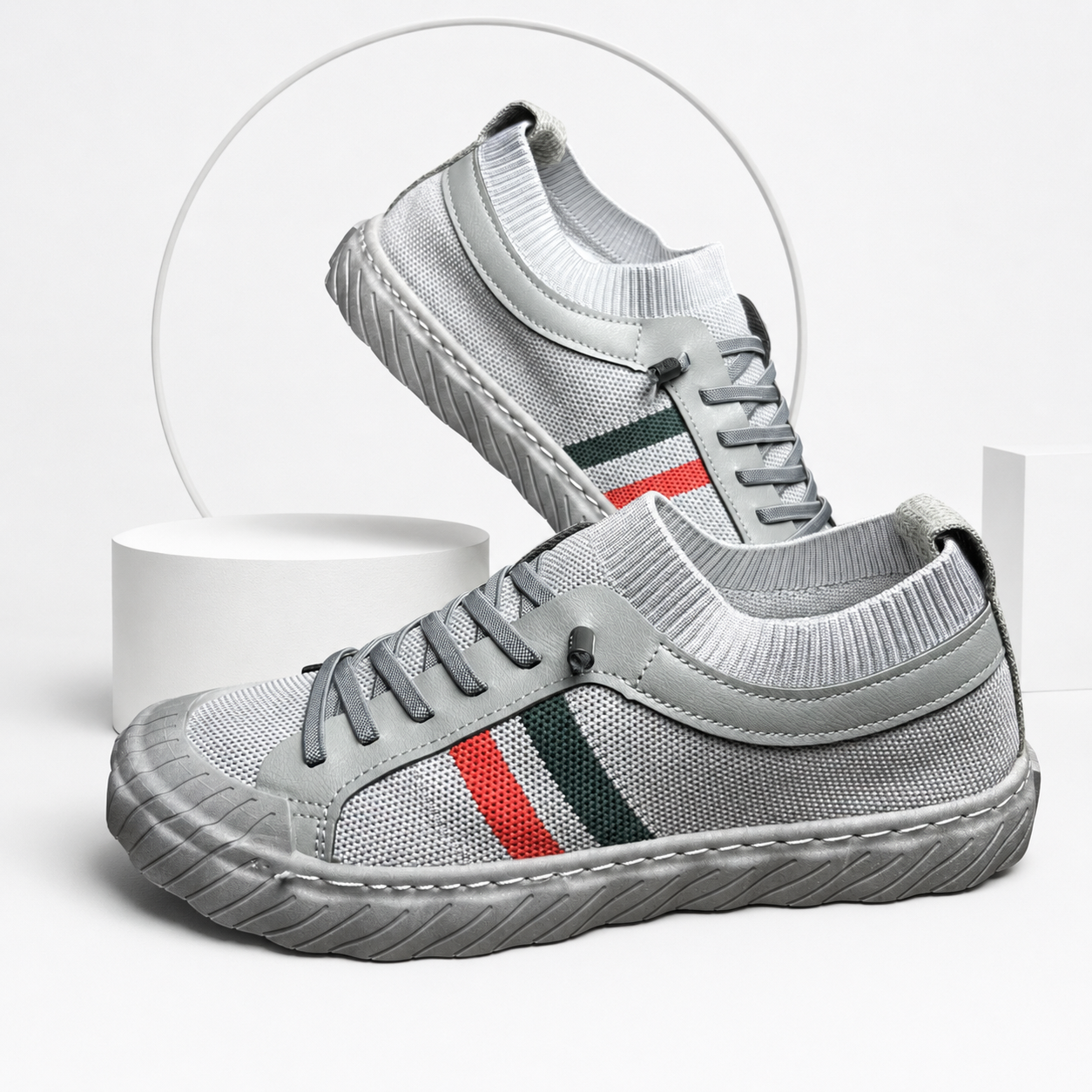 Gray Men's Casual Lace-Up (Imported)