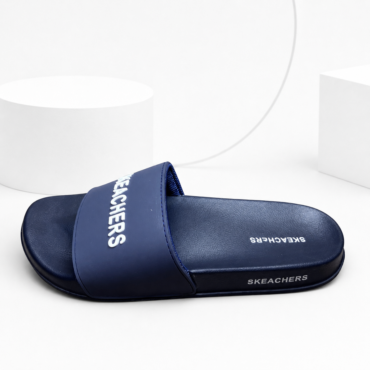Skketchers Comfort Slides (Navy)