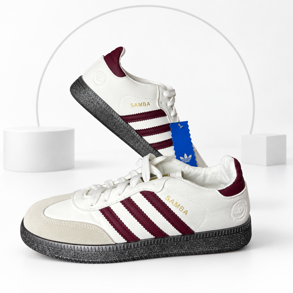 Adi Samba White & Burgundy (Women) Edition