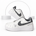 LV Edition White & Dark Grey Air Sneakers