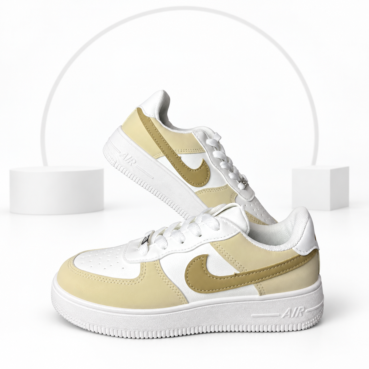 Women’s AF-1 Beige & Gold Edition