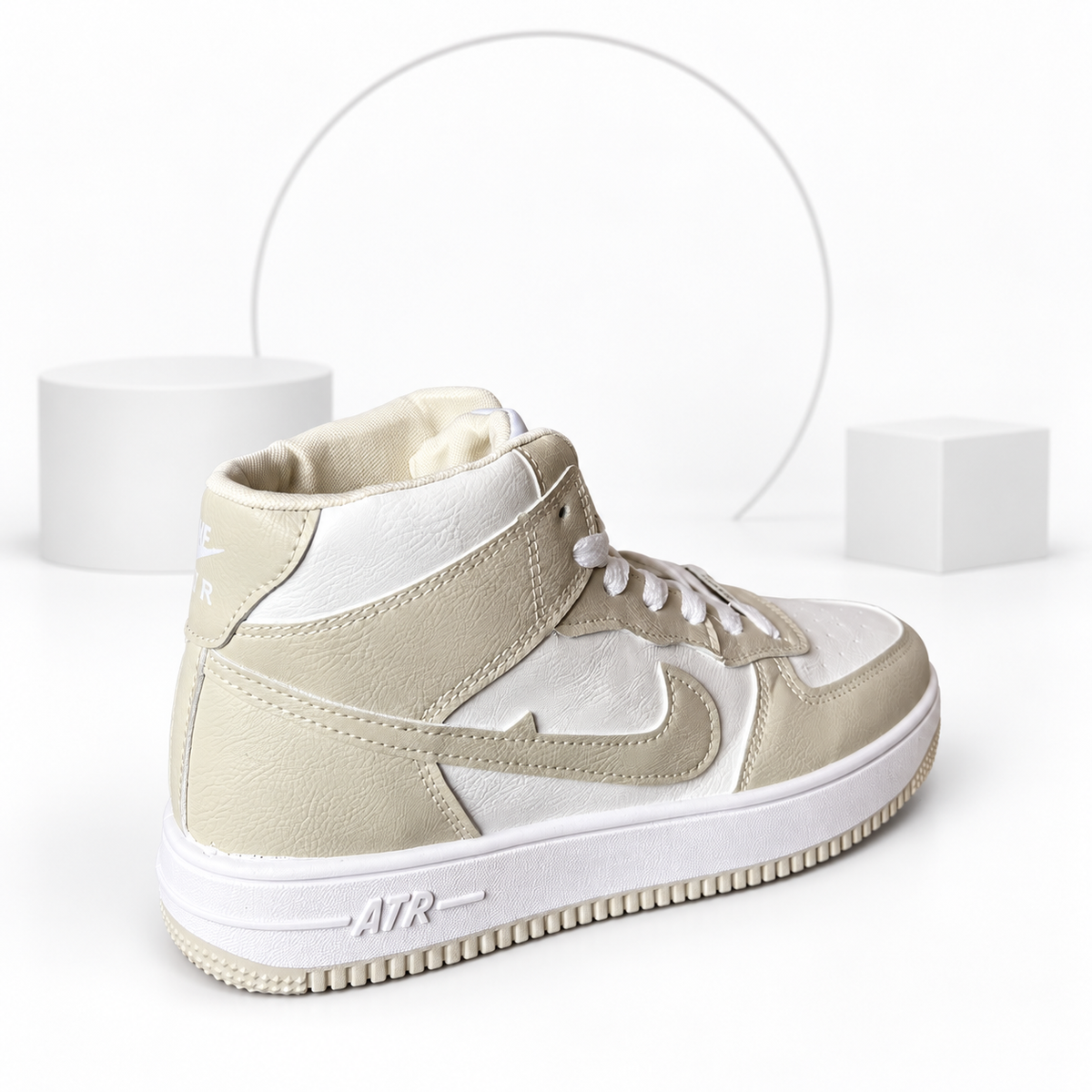AJ-1 Mid White & Cream