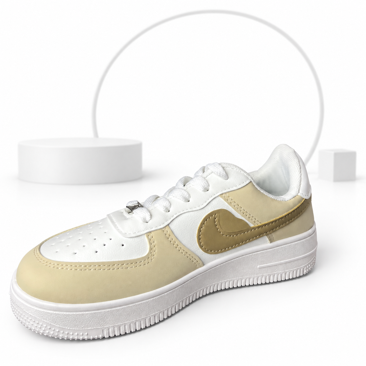 Women’s AF-1 Beige & Gold Edition