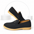 Men’s Black Buckle Loafers