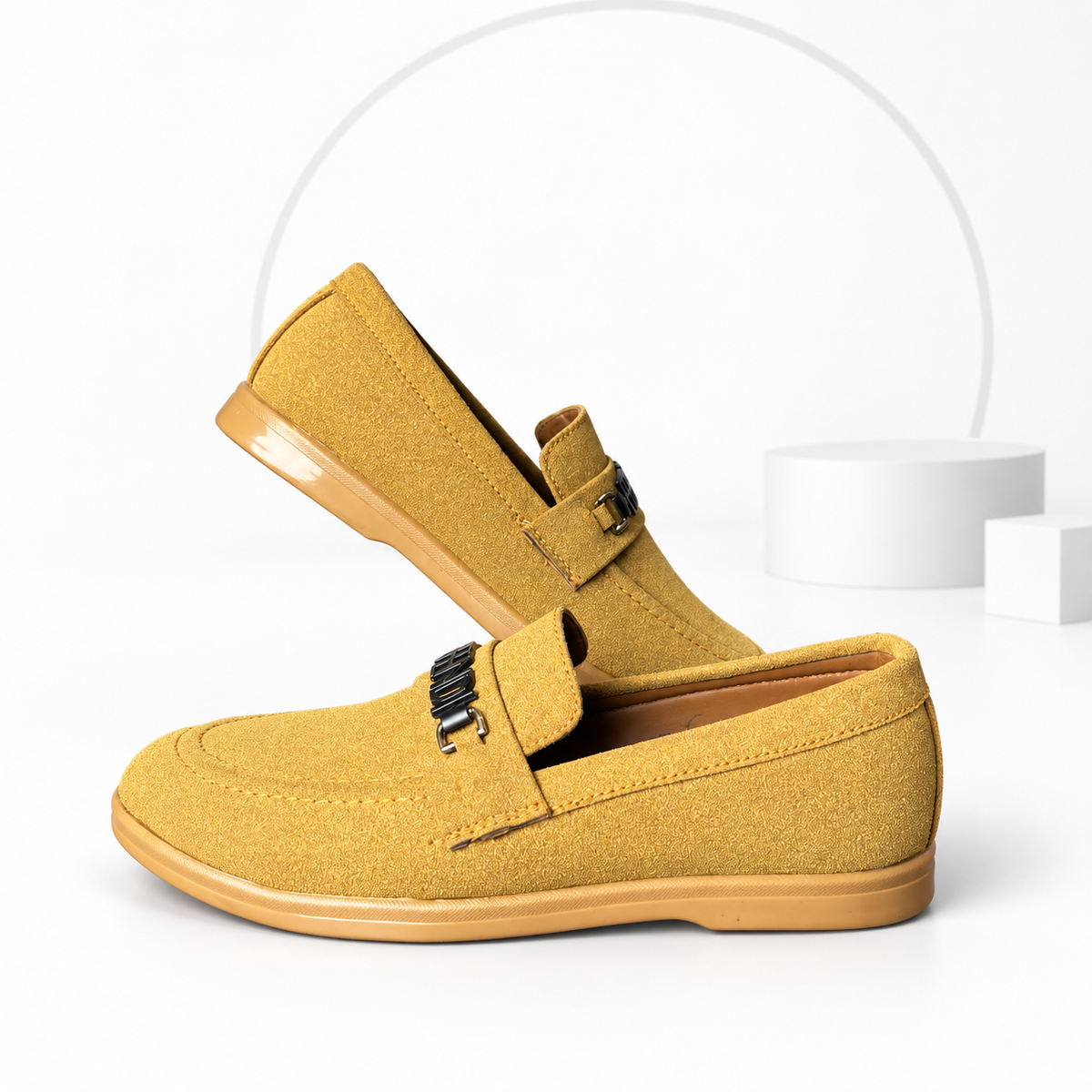 Men’s Mustard Suede Loafers