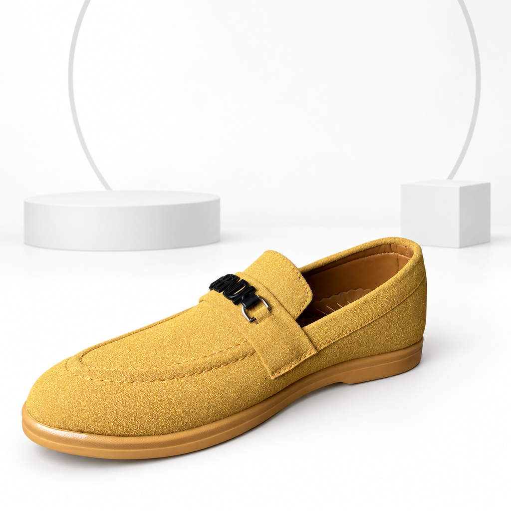 Men’s Mustard Suede Loafers
