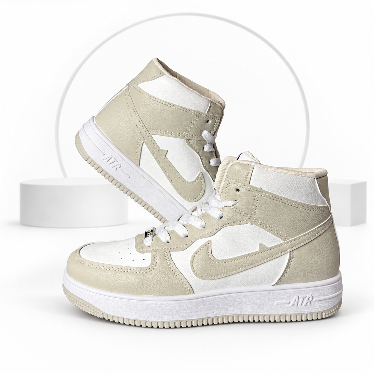 AJ-1 Mid White & Cream