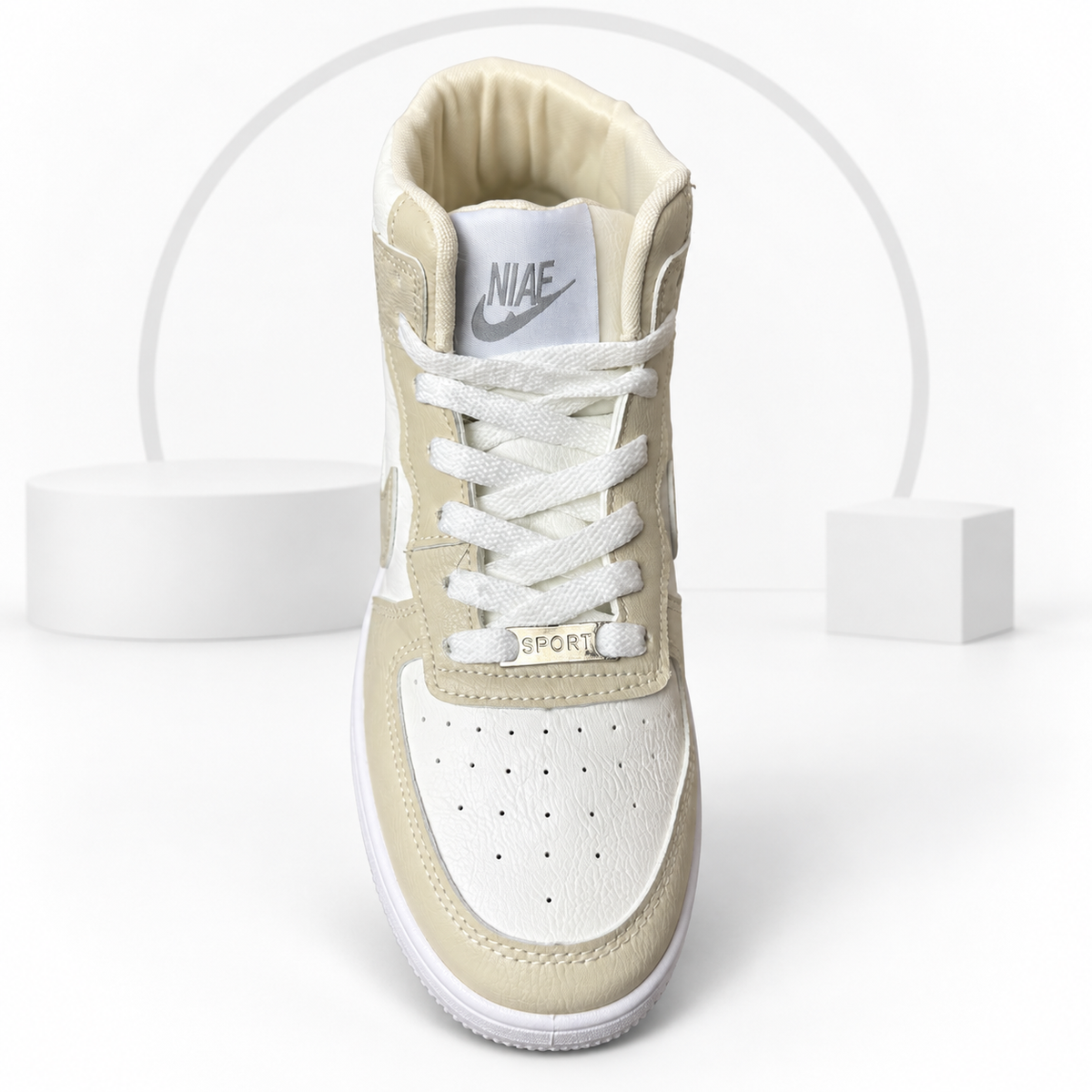AJ-1 Mid White & Cream