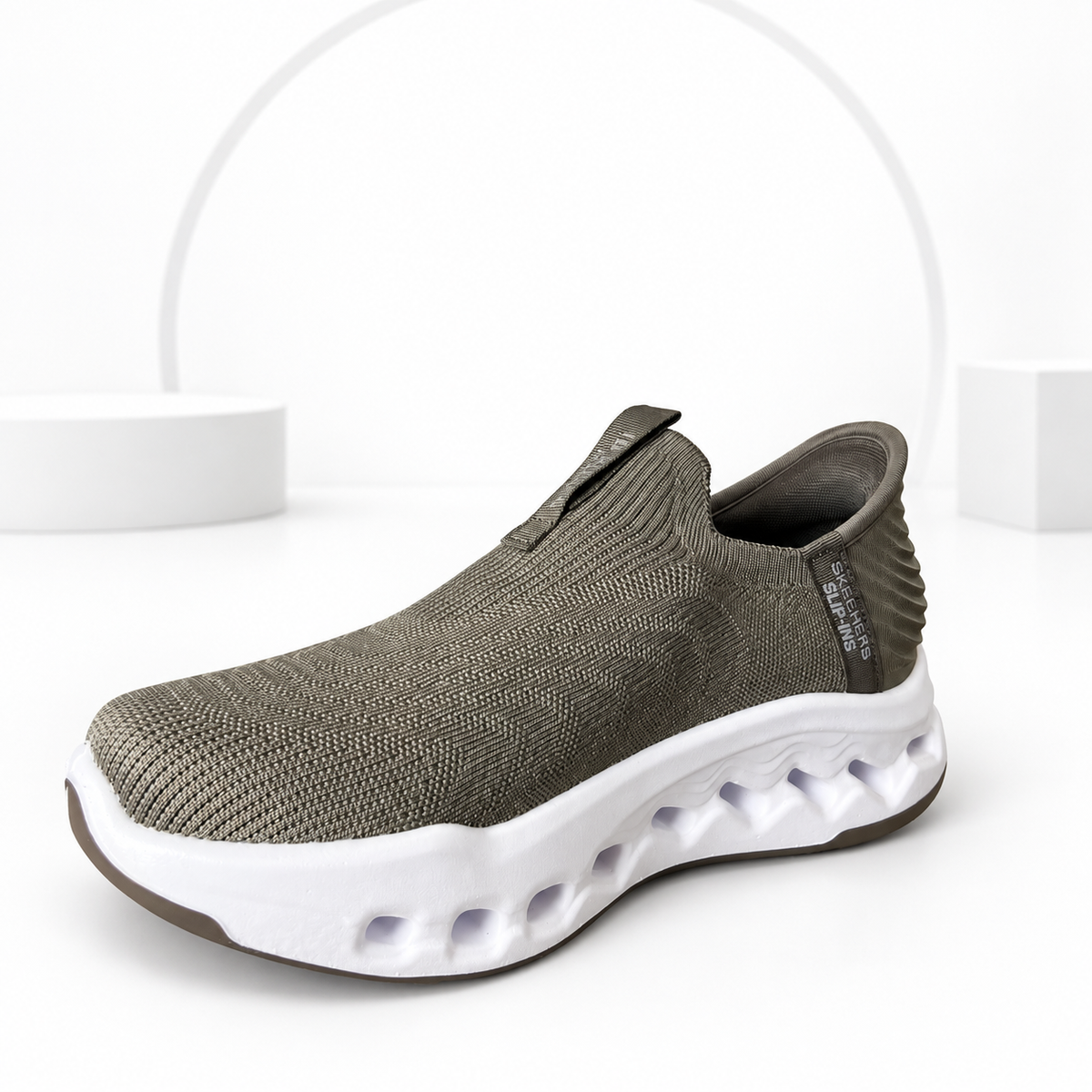 Skkechers Glide-Step Slip-Ins ( Khaki) Edition