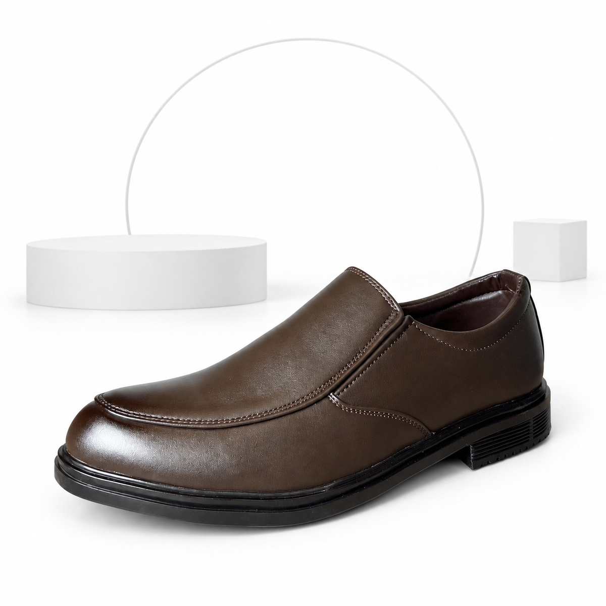 Men’s Classic Brown Formal Slip-On Shoes